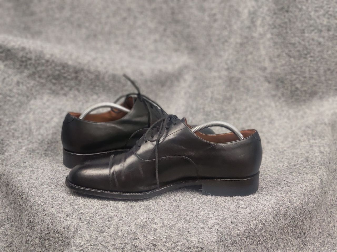Carmina Carmina Albaladejo Black Calf Leather Cap Toe Oxford shoes Size US 10.5 / EU 43-44 - 12 Thumbnail