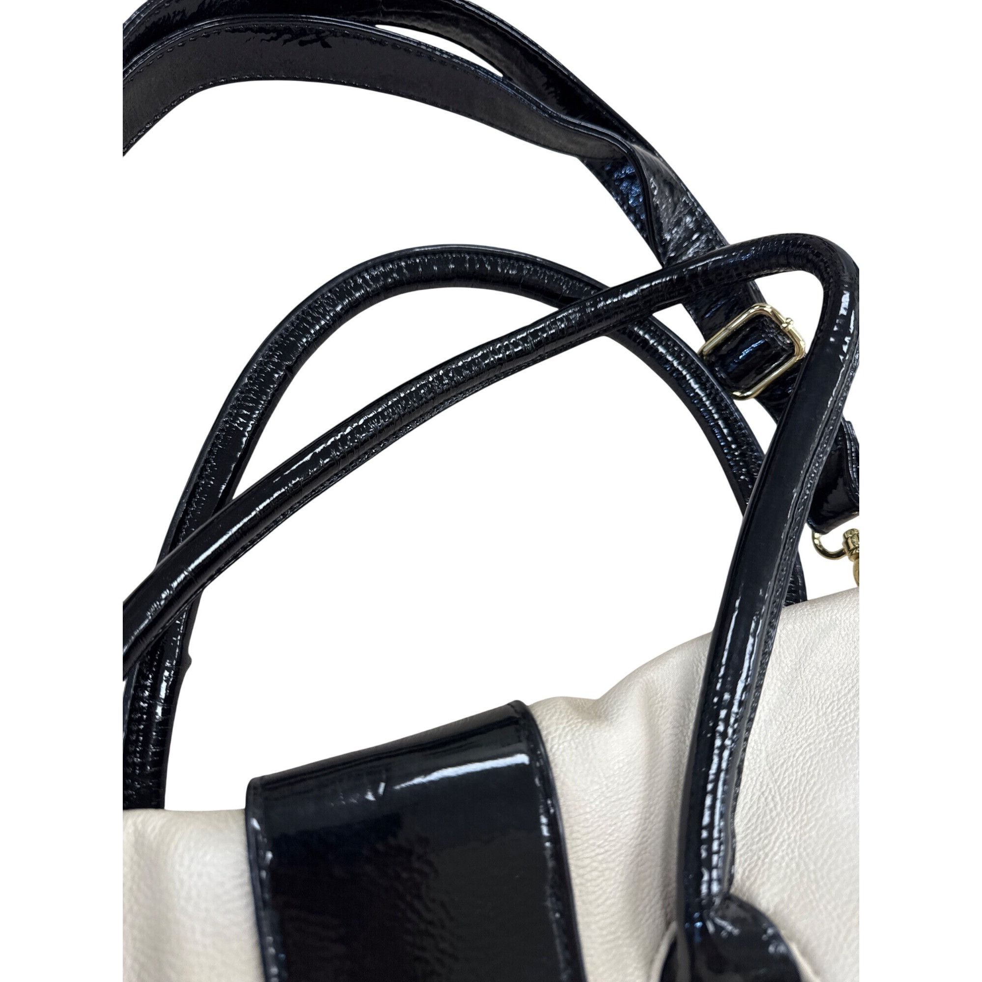 Betsey Johnson Betsey Johnson Womens Cream & Black Crossbody Purse 10x12 SK Size ONE SIZE - 8 Thumbnail