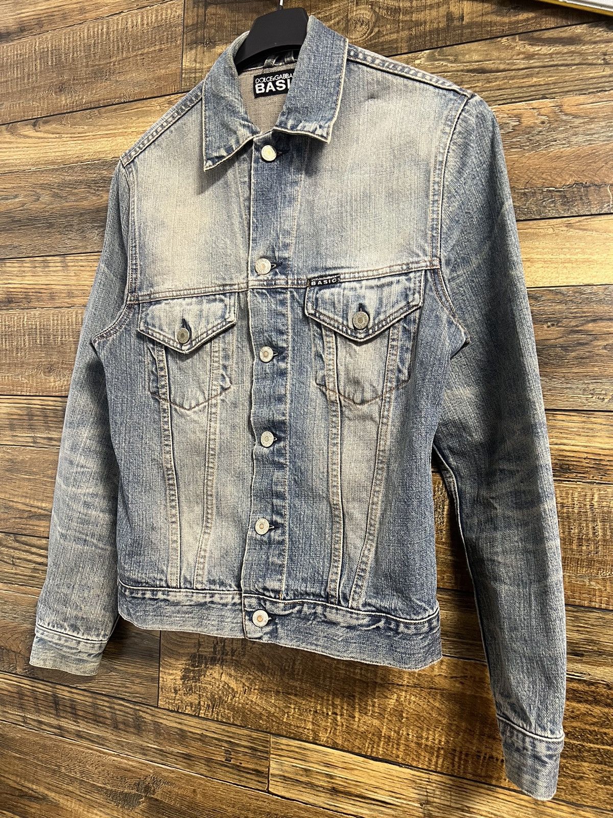 Dolce & Gabbana DOLCE & GABBANA Basic Denim Mens Bomber Jacket Size US S / EU 44-46 / 1 - 3 Thumbnail