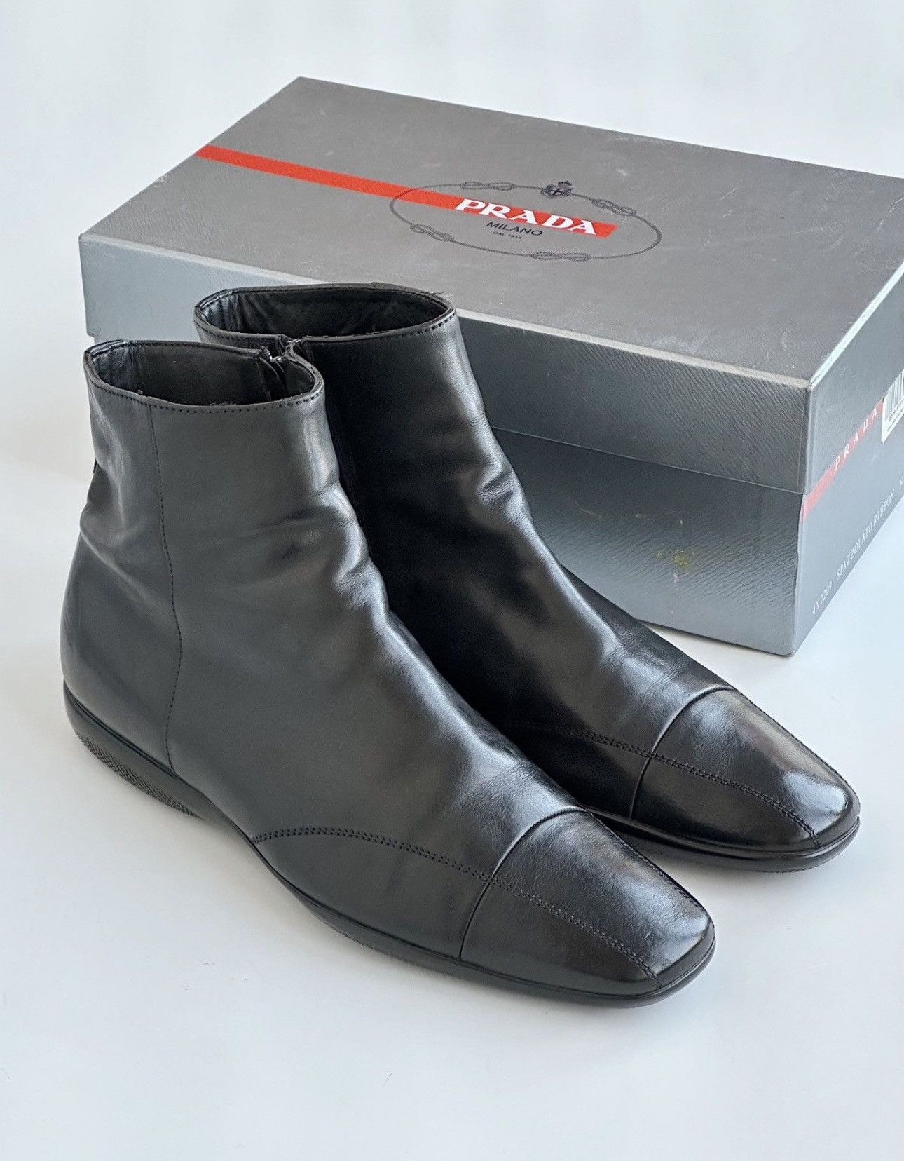 Prada PRADA FW2001 Stitch Leather Zip Sport Boots Vintage rapper Size US 11 / EU 44 - 2 Thumbnail