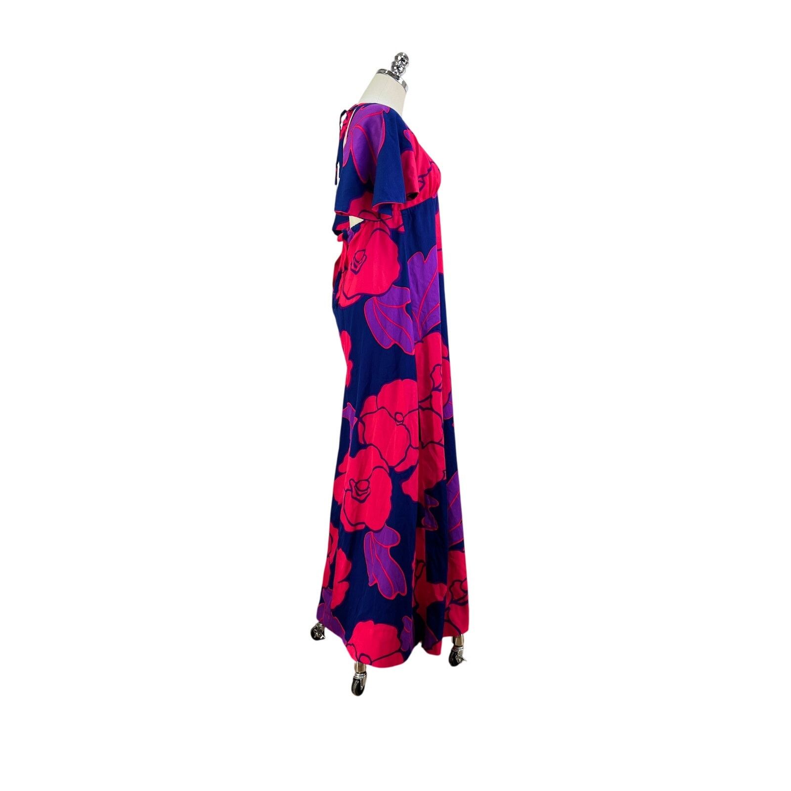 Vintage Vintage Tahiti Imports Hawaiian Floral Cut Out Back Dress Size M / US 6-8 / IT 42-44 - 7 Thumbnail