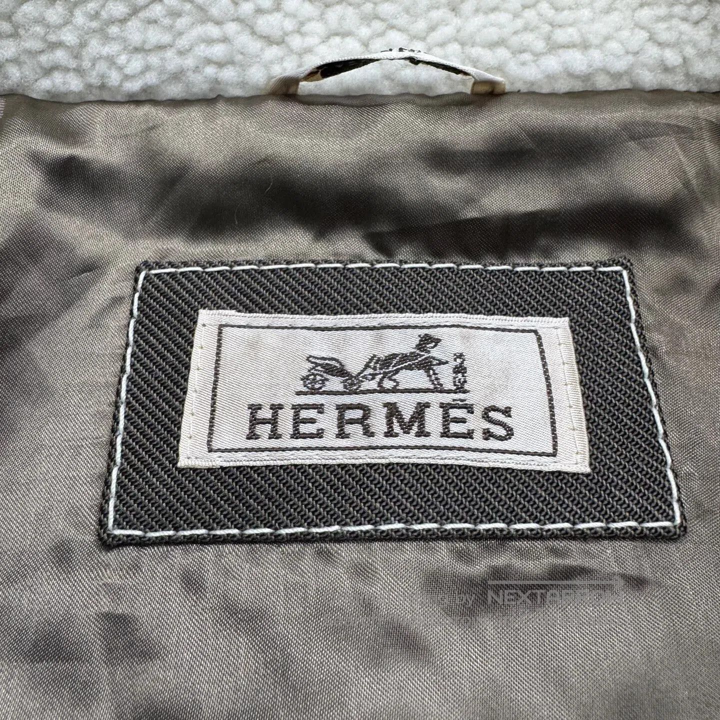 Hermes Hermes Shearling Jacket in Black and White. Size US L / EU 52-54 / 3 - 3 Thumbnail