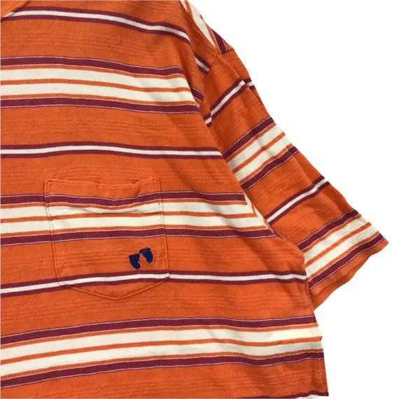 Hang Ten Vtg 80’ HANG TEN SURFING Striped Yellow Tag Orange Tee Shirt Size US M / EU 48-50 / 2 - 4 Thumbnail
