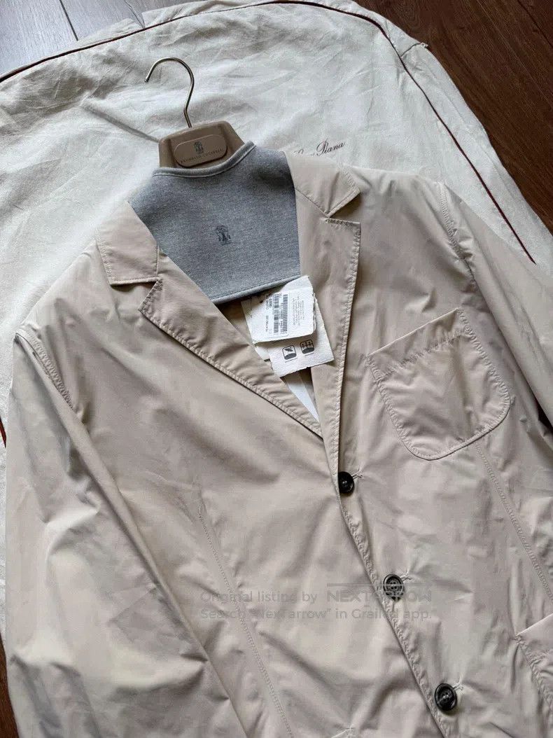 Brunello Cucinelli Brunello Cucinelli 24 Spring-Summer Tech Fabric Blazer Jac Size US M / EU 48-50 / 2 - 2 Thumbnail