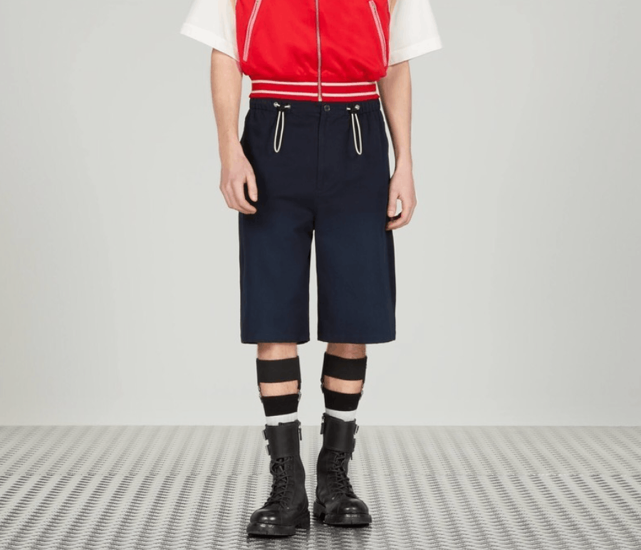 Gucci o1mt1gz0625 Cotton Drill Shorts With Embroidery in Navy Size US 34 / EU 50 - 4 Thumbnail