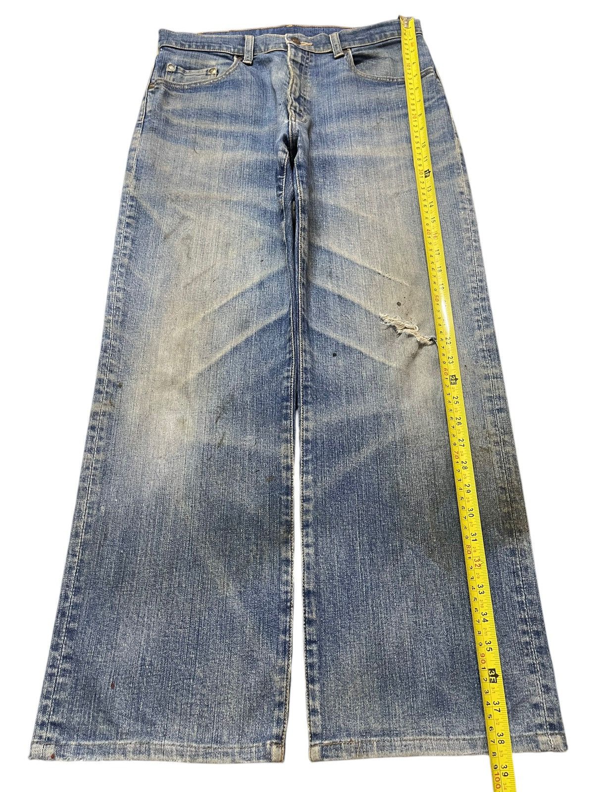 JNCO Vintage Japanese Brand Mud Faded Wash Style Baggy Jeans Size US 31 - 12 Thumbnail
