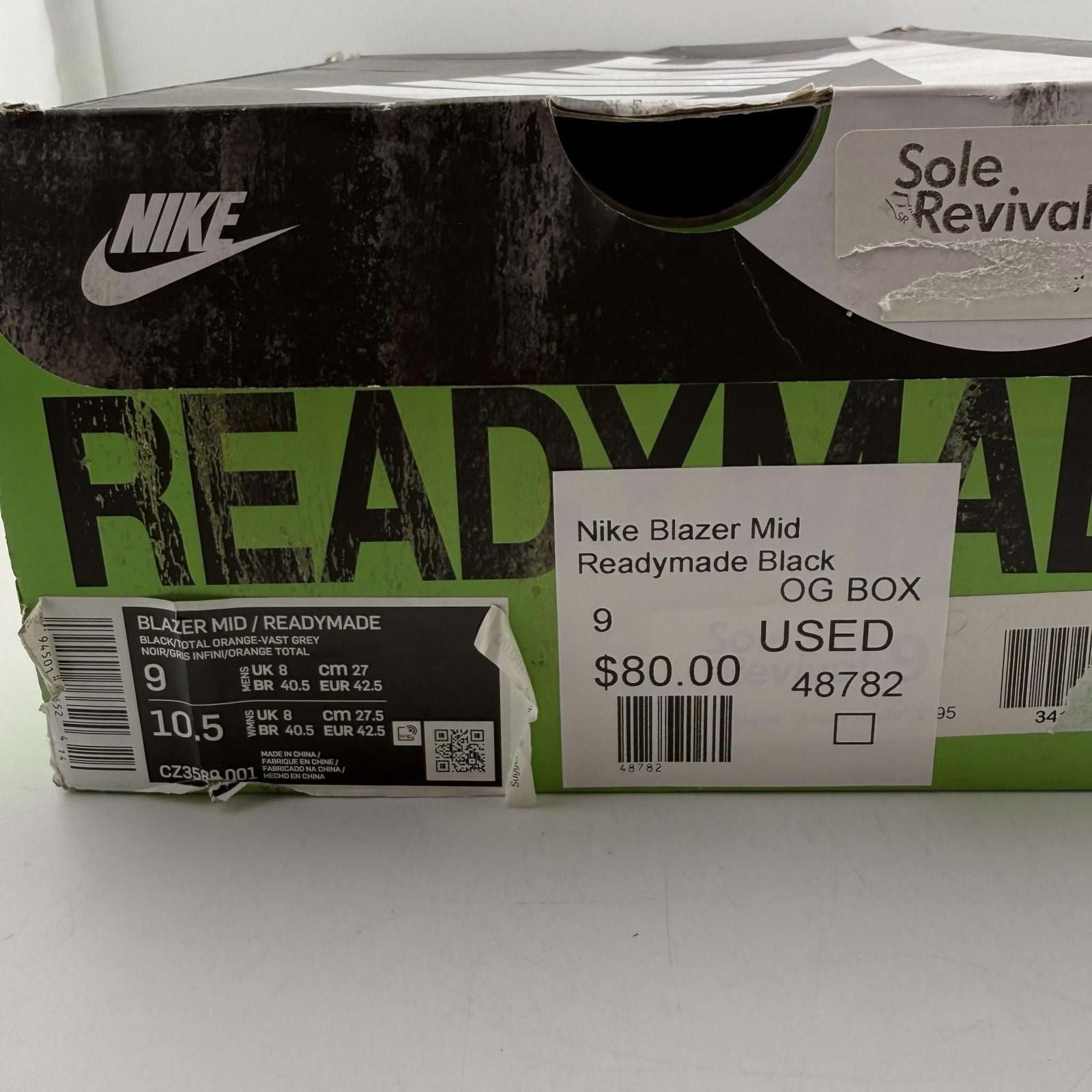 Nike Nike Blazer Mid Readymade Black OG Box Size US 9 / EU 42 - 9 Thumbnail