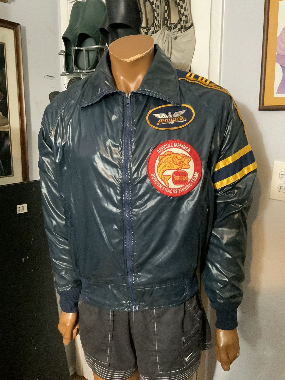 Vintage Vintage 80s Fenwick Borden Fishing Team Member Patch Jacket Size US L / EU 52-54 / 3 - 11 Thumbnail
