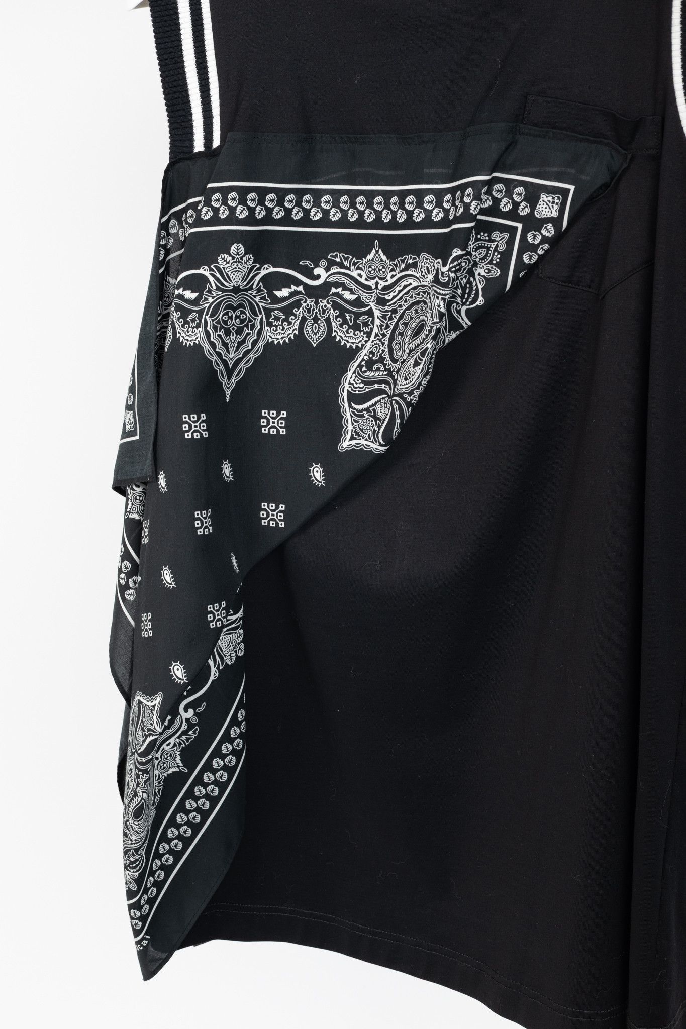 Sacai Sacai R/19 Black Cotton-Jersey Bandana-Drape Tank Size M / US 6-8 / IT 42-44 - 5 Thumbnail