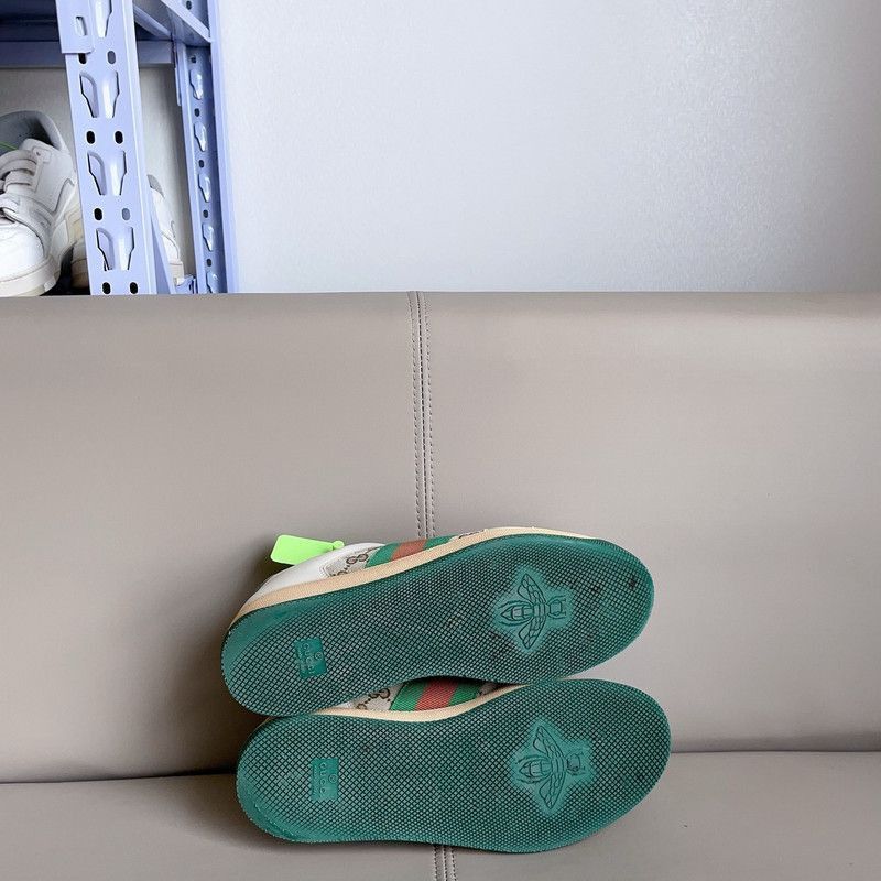 Gucci Gucci Screener Green Leather Low-top Sneakers - Size US 8 / EU 41 - 7 Thumbnail