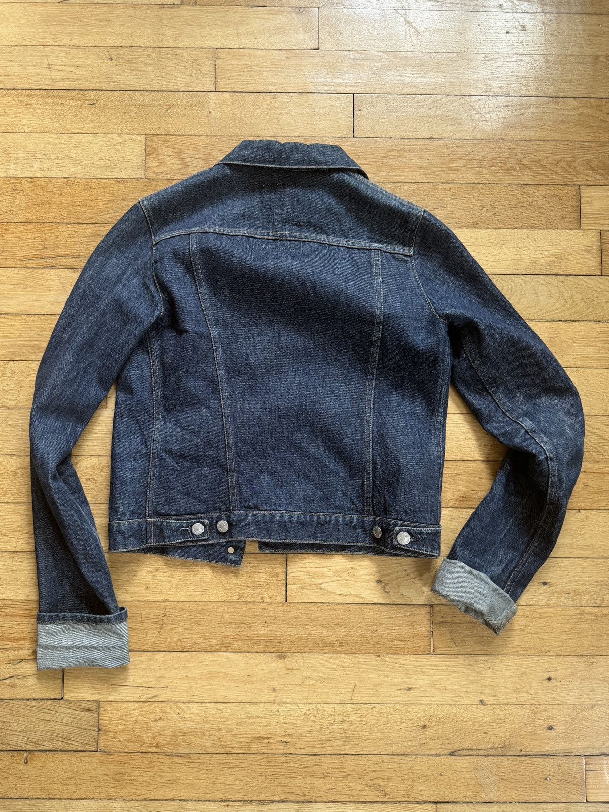 Helmut Lang 1999 Helmut Lang Cropped Cuff Denim Jacket Size US M / EU 48-50 / 2 - 2 Thumbnail