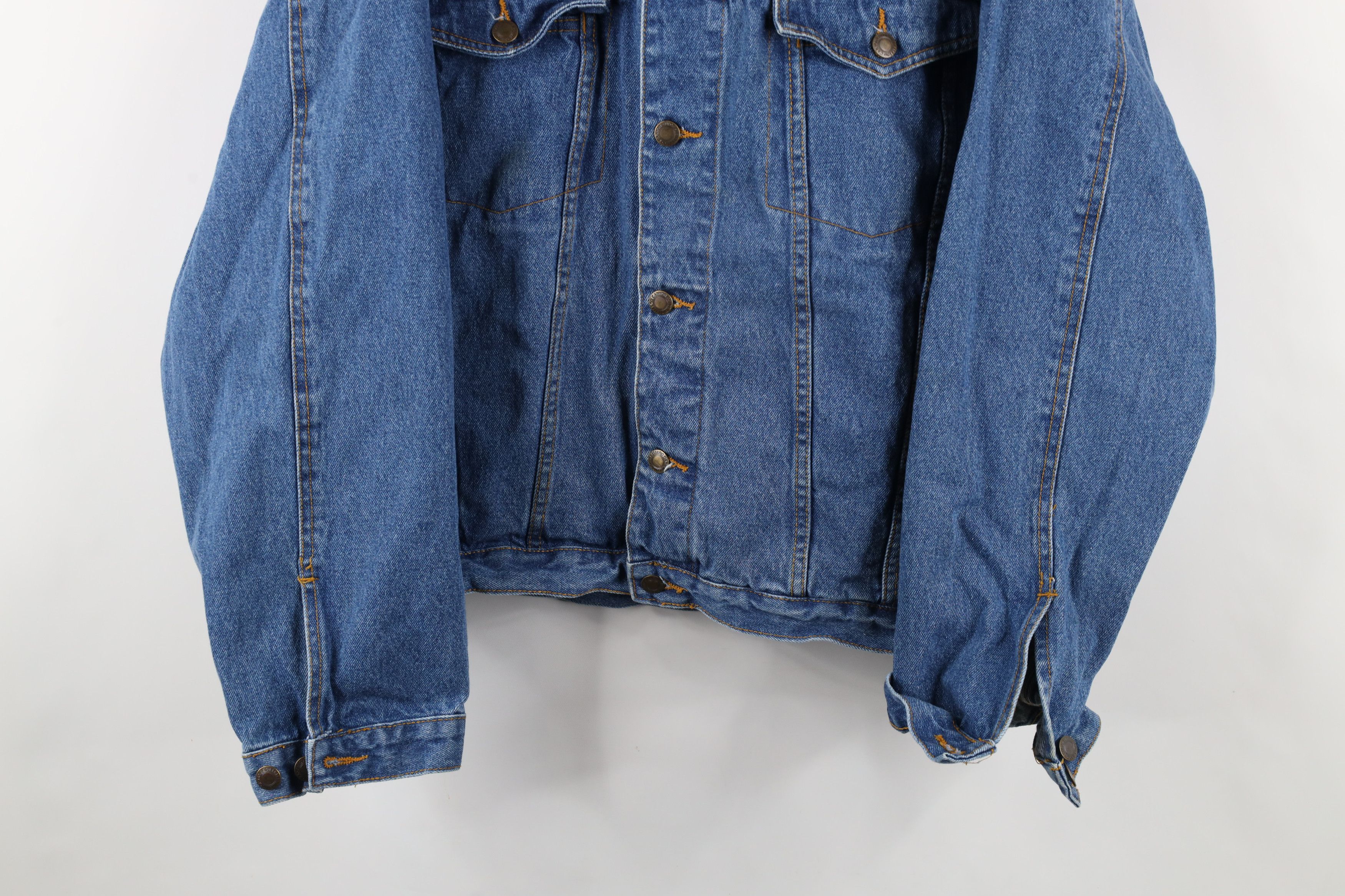 Vintage Vintage 90s Streetwear Denim Jean Trucker Jacket Blue Cotton Size US XL / EU 56 / 4 - 3 Thumbnail