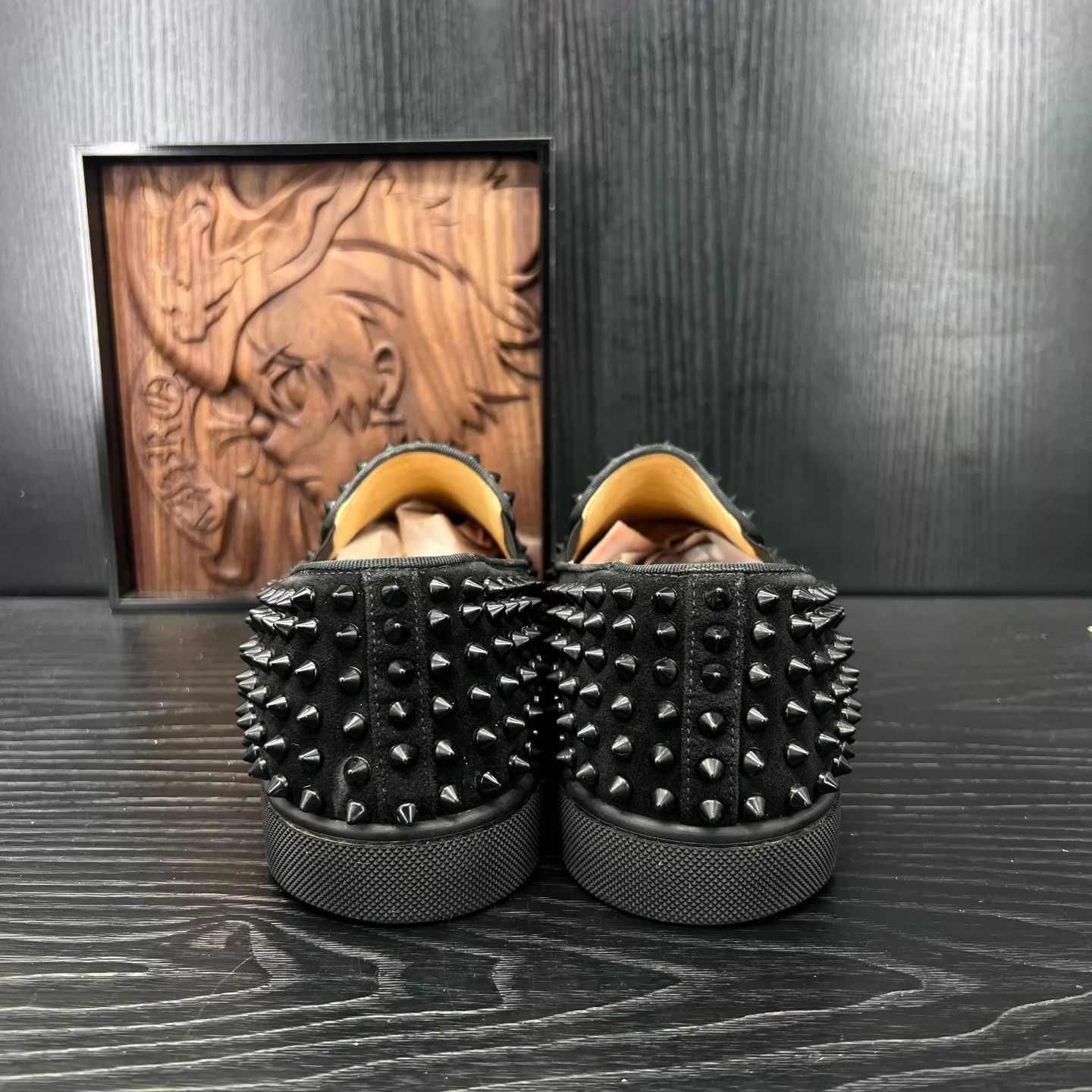 Christian Louboutin CL Full Rivets Black Slip-On Size 41 Size US 8 / EU 41 - 3 Thumbnail