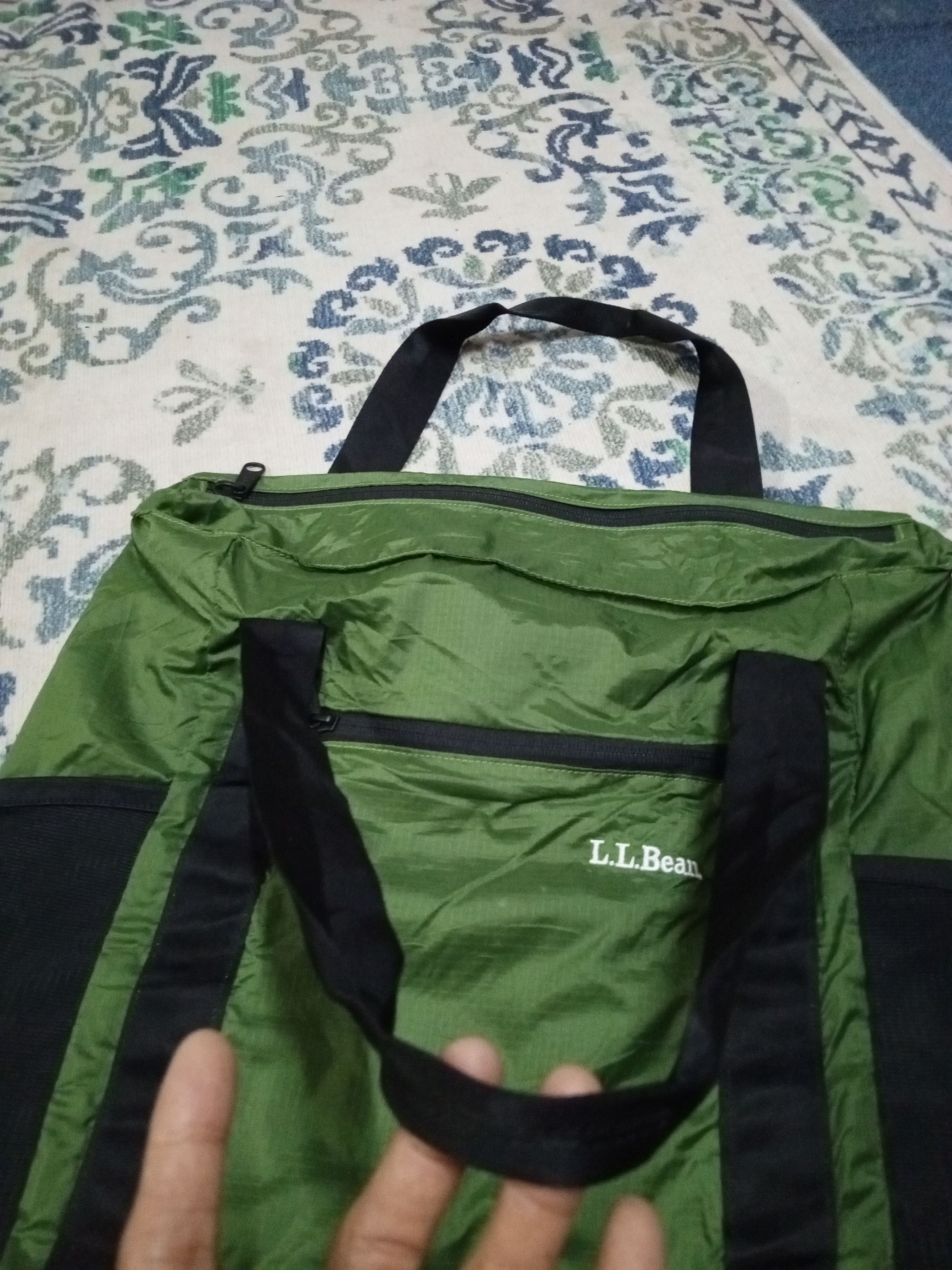 L.L. Bean L.L Bean tote bag nylon green/black Size ONE SIZE - 5 Thumbnail