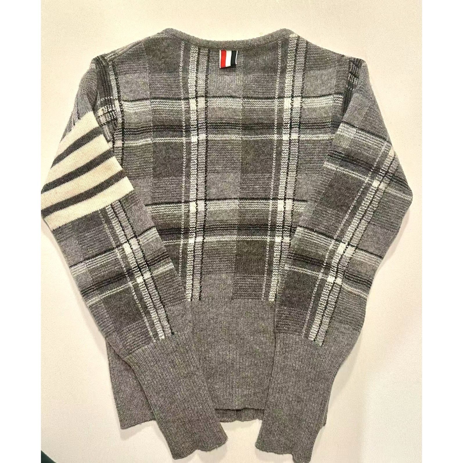Thom Browne Thom Browne Womens Wool Cardigan With Plaid Pattern Button C Size XS / US 0-2 / IT 36-38 - 2 Thumbnail