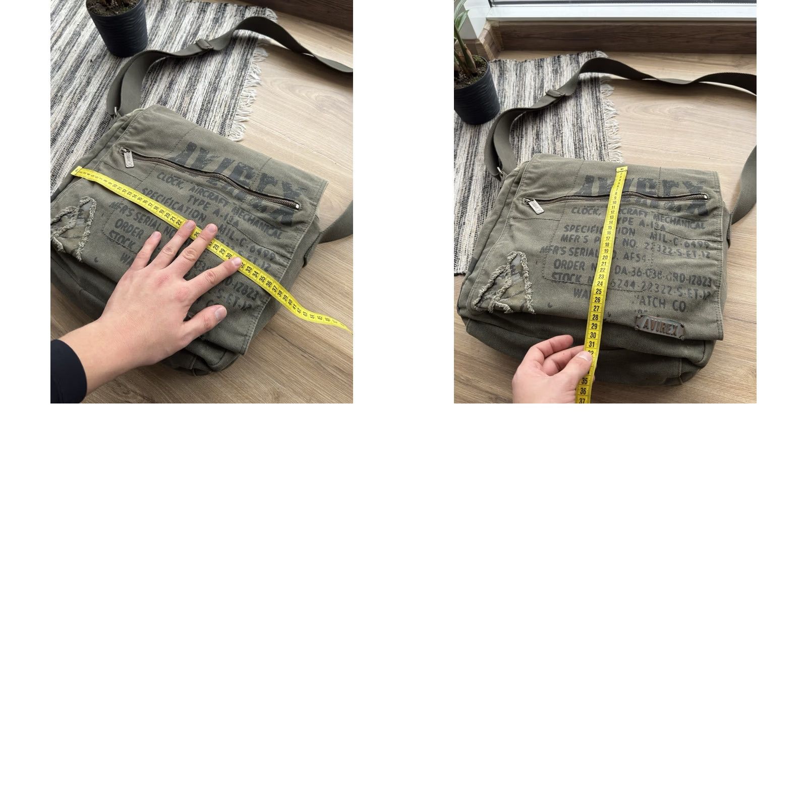Avirex VINTAGE Avirex USA ARMY Military Crossbody Shoulder Bag Men Large Green 90s Retro Casual Size ONE SIZE - 10 Thumbnail