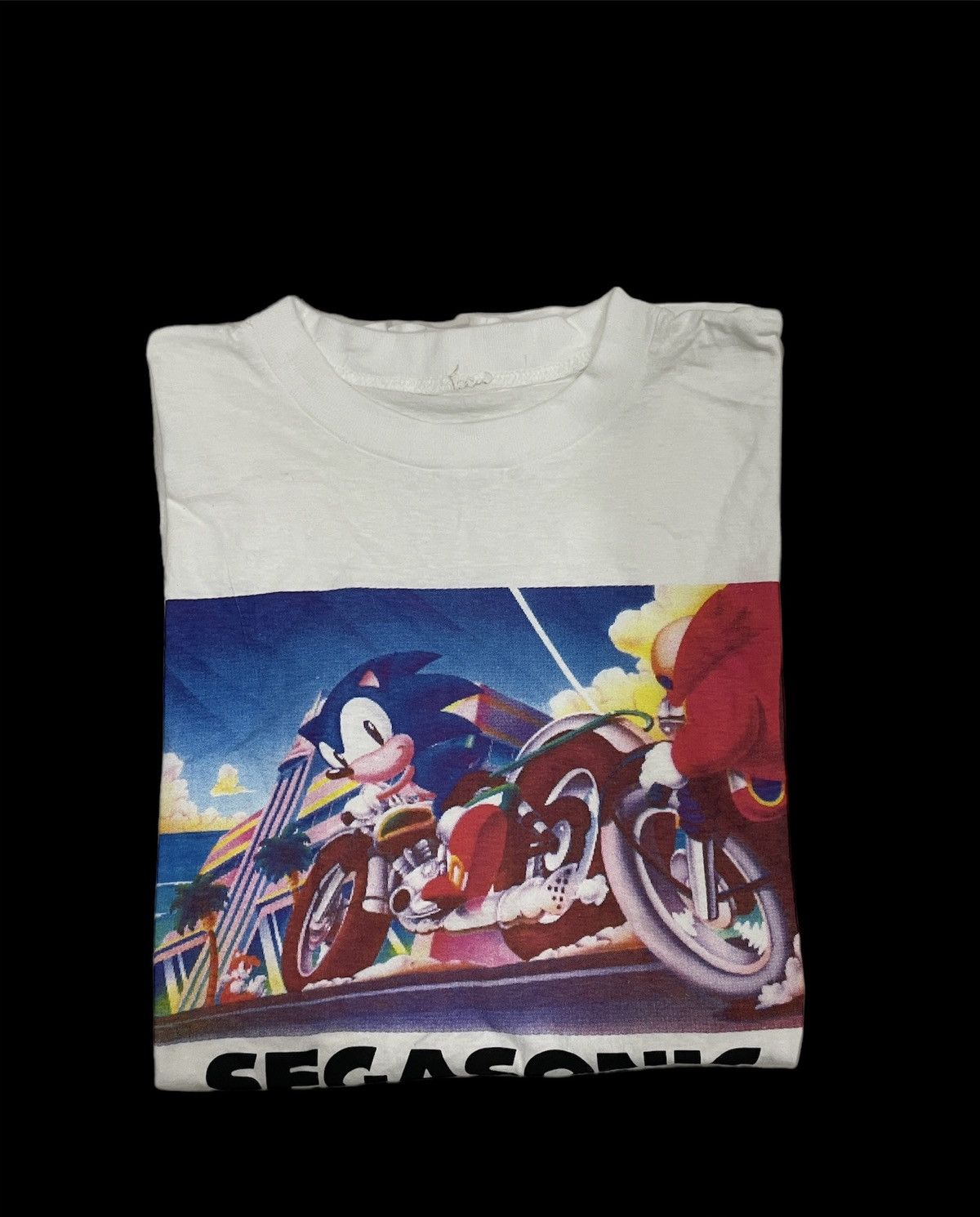 Anime Vintage Sega Genesis Sonic The Hedgehog 1991 promo t-Shirt Size US M / EU 48-50 / 2 - 1 Thumbnail