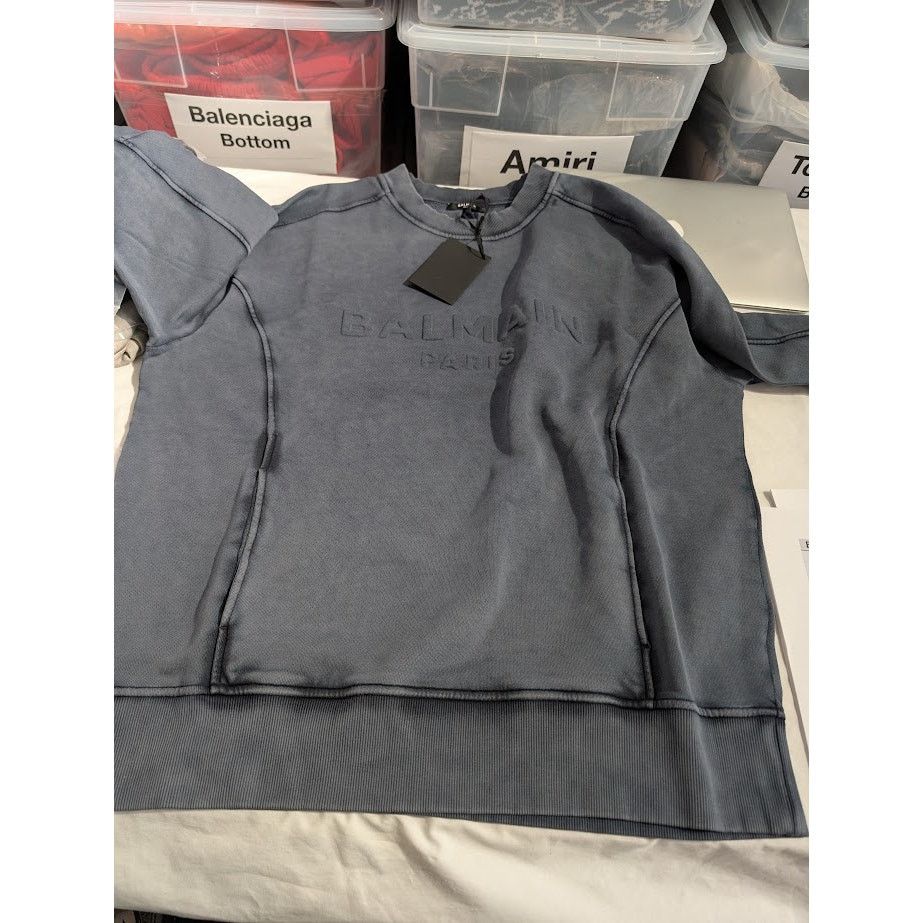 Balmain o1rshd1 Sweater in Marine Size US M / EU 48-50 / 2 - 16 Thumbnail