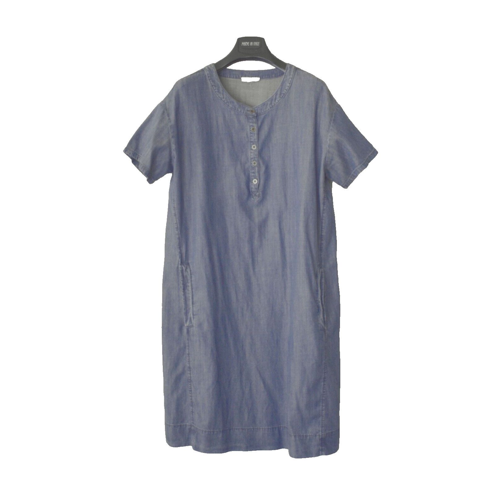 Eileen Fisher EILEEN FISHER Tencel & Organic Cotton Denim Dress Size M Size M / US 6-8 / IT 42-44 - 1 Thumbnail