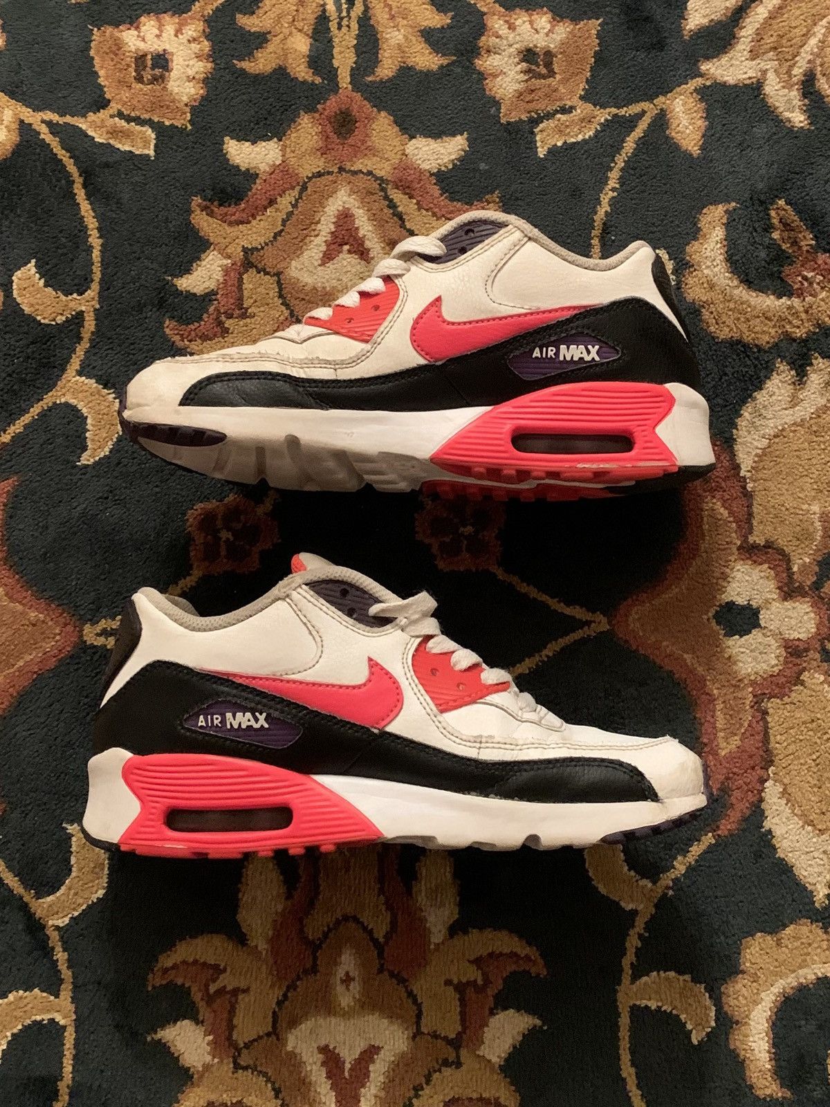 Nike Vintage Y2K Nike Air Max 90 LTR White Crimson GS Sneakers Size US 5 / EU 37 - 2 Thumbnail