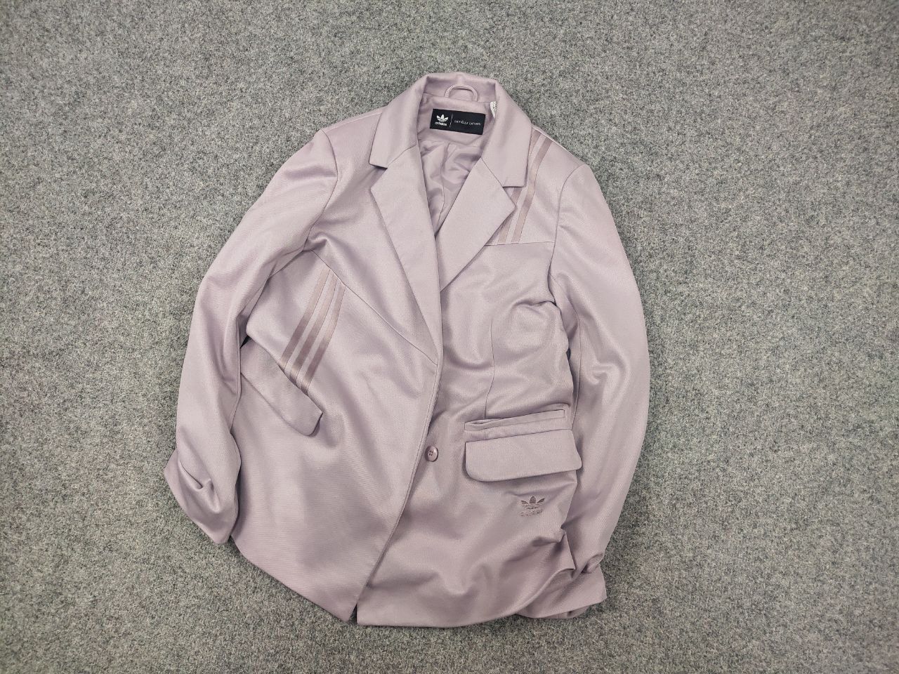 Adidas Danielle Cathari lavender asymmetric Blazer jacket