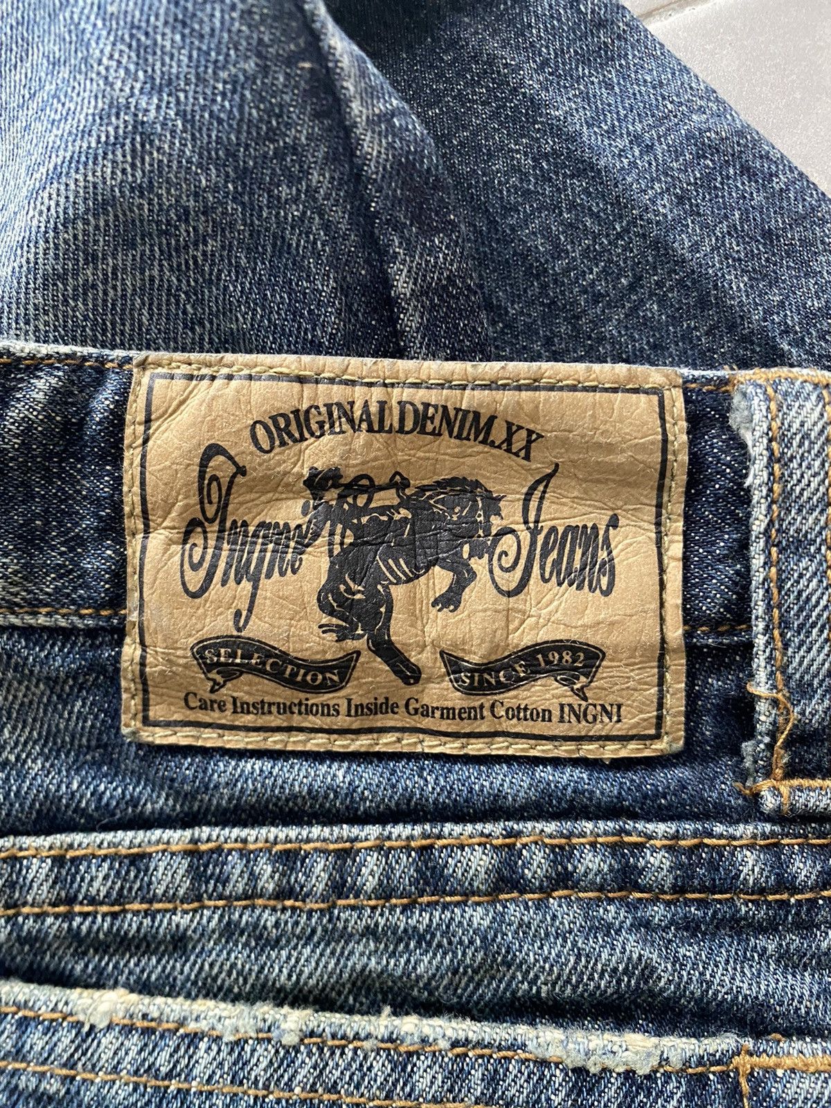 If Six Was Nine × Japanese Brand × Le Grande Bleu (L.G.B.) FLARE DISTRESS JEANS JAPAN BRAND RIPPED DESIGN RARE STYLE Size US 30 / EU 46 - 5 Thumbnail