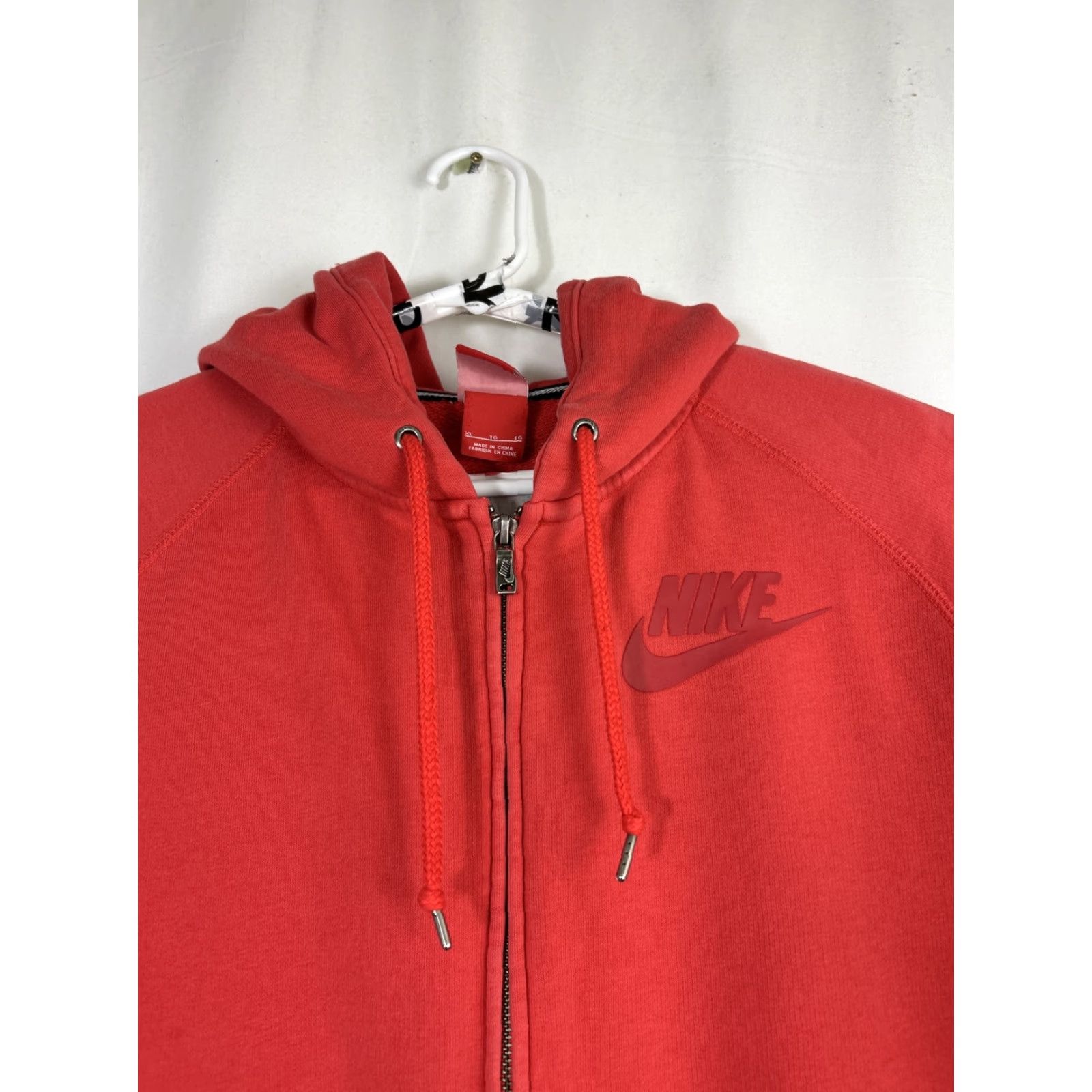 Nike Nike Mens XL Red Full Zip Hoodie Just Do It Spellout Hoodie Size US XL / EU 56 / 4 - 4 Thumbnail
