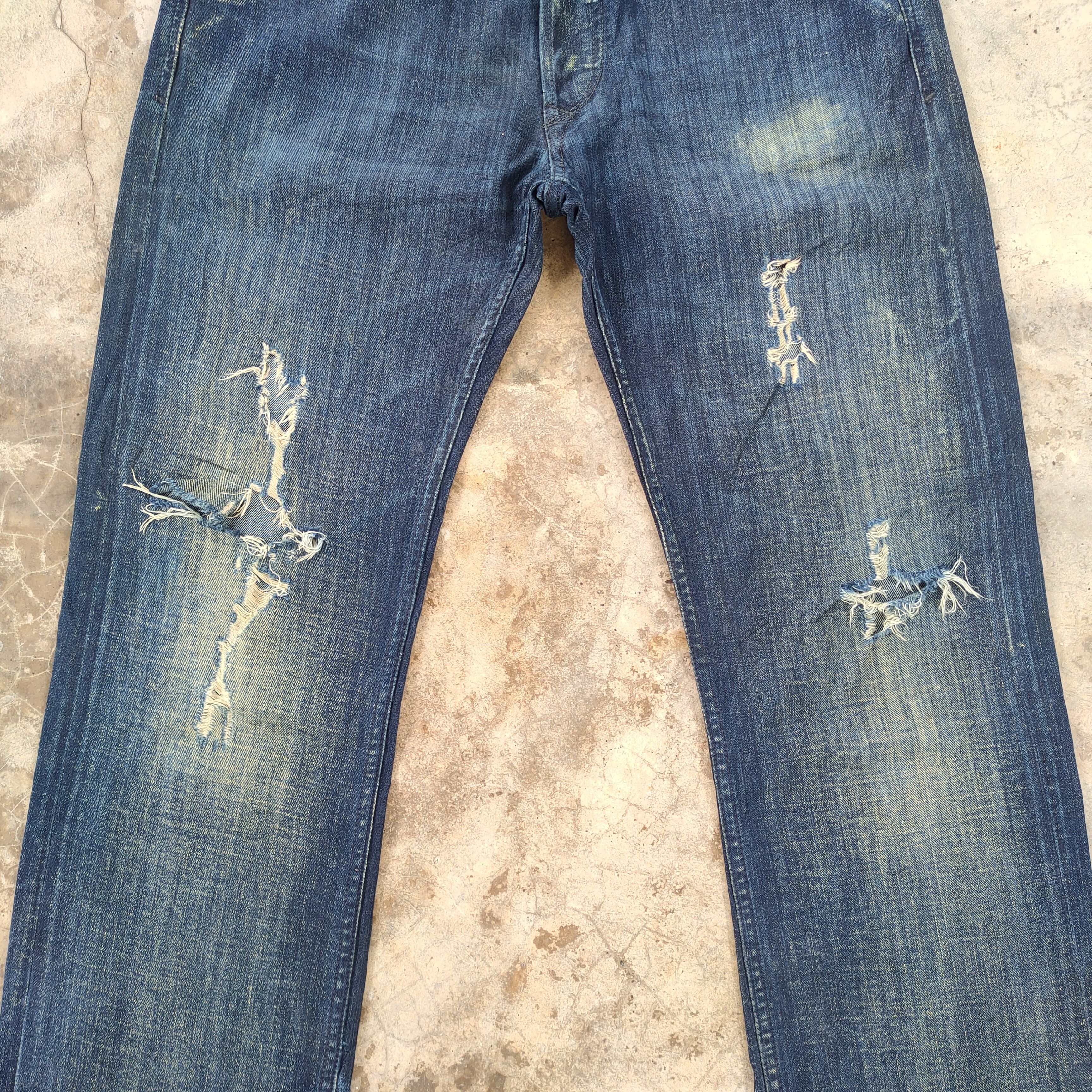 Diesel W34×34 VINTAGE DIESEL FADED RIPPED JEANS DENIM PANTS Size US 34 / EU 50 - 5 Thumbnail