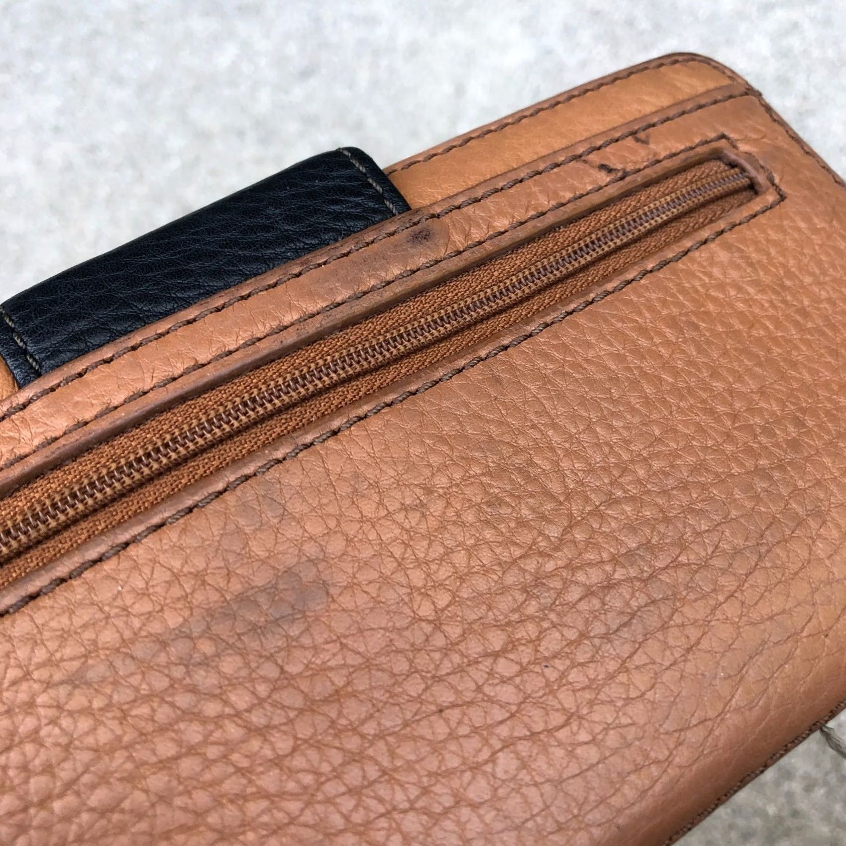 Fossil Vintage FOSSIL Quinn Leather Wallet Bifold Card Holder Brown Women's 7.5" x 3.5" Size ONE SIZE - 7 Thumbnail