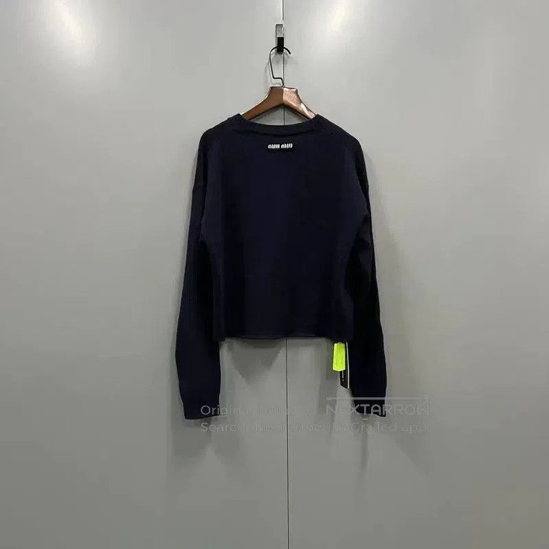 Miu Miu Miu Miu Black Wool Long Sleeve Sweater . Size XXS / US 00 / IT 34 - 2 Thumbnail