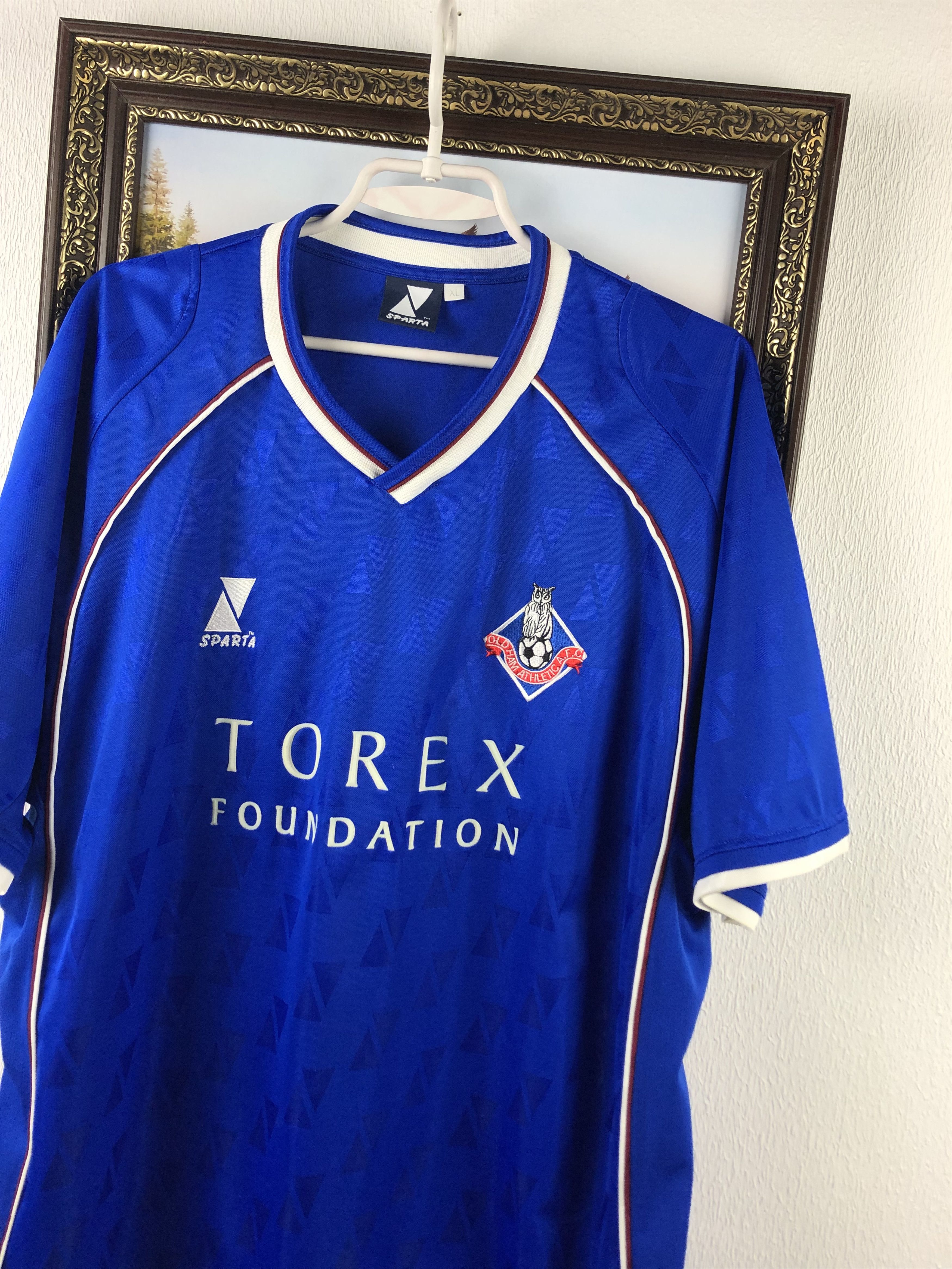 Vintage Oldham Athletic football shirt 2002 Soccer Jersey Trikot Size US XL / EU 56 / 4 - 4 Thumbnail