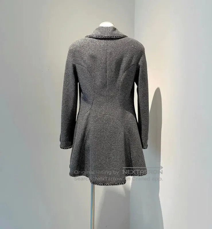 Chanel Chanel Gray Cotton Blend Mid-Length Coat . Size S / US 4 / IT 40 - 1 Thumbnail