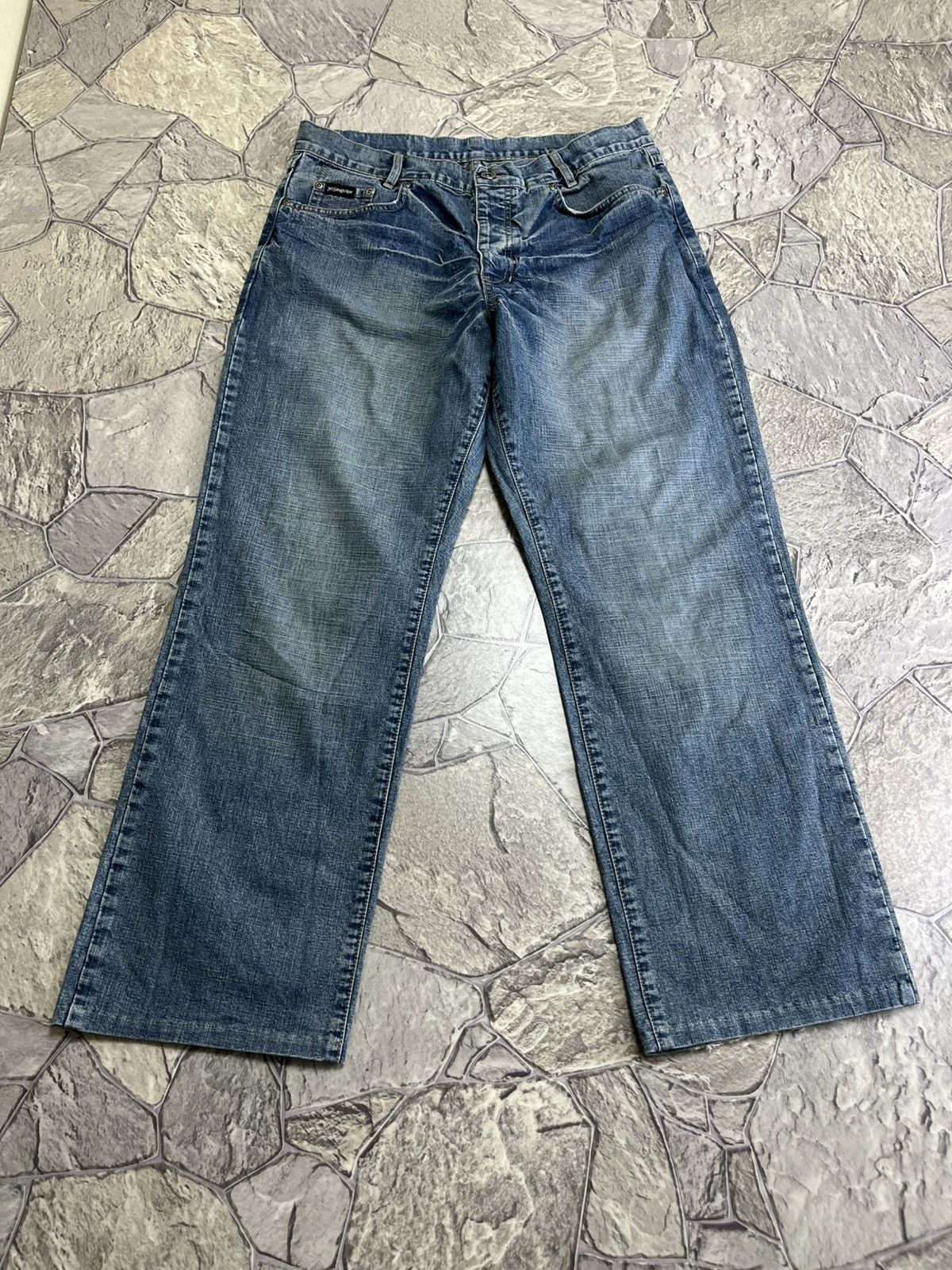 Vintage Vintage Yves Saint Lauren Big Logo Distressed Jeans YSL Size US 34 / EU 50 - 9 Thumbnail