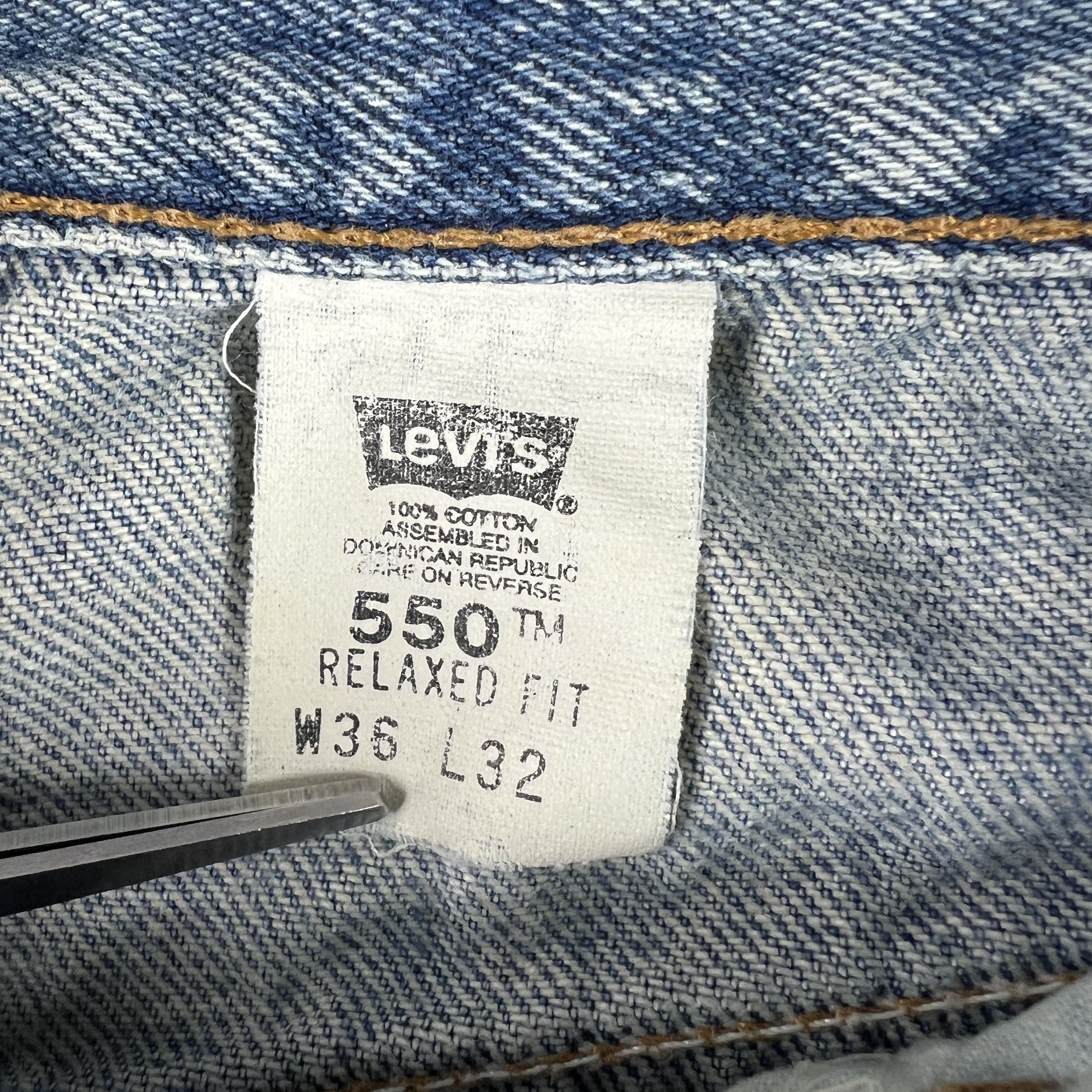 Levi's × Vintage Y2K Levi's Jeans 550 Relaxed Blue Dingy Denim Size US 34 / EU 50 - 10 Thumbnail