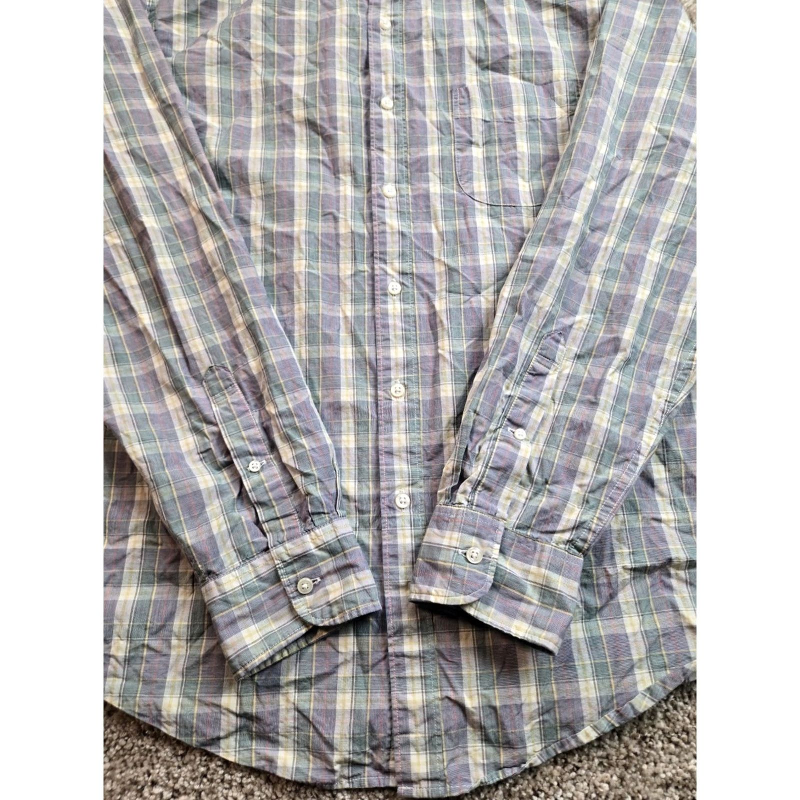 J.Crew J.CREW Shirt Mens XL Green Plaid Long Sleeve Button Down Relaxed Fit Secret Wash Size US XL / EU 56 / 4 - 3 Thumbnail