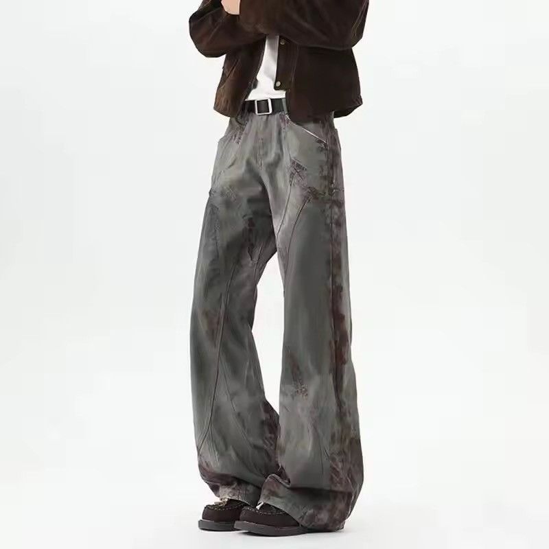 Japanese Brand Archive Style Washed Gray Flared Denim Trousers Size US 29 - 2 Thumbnail