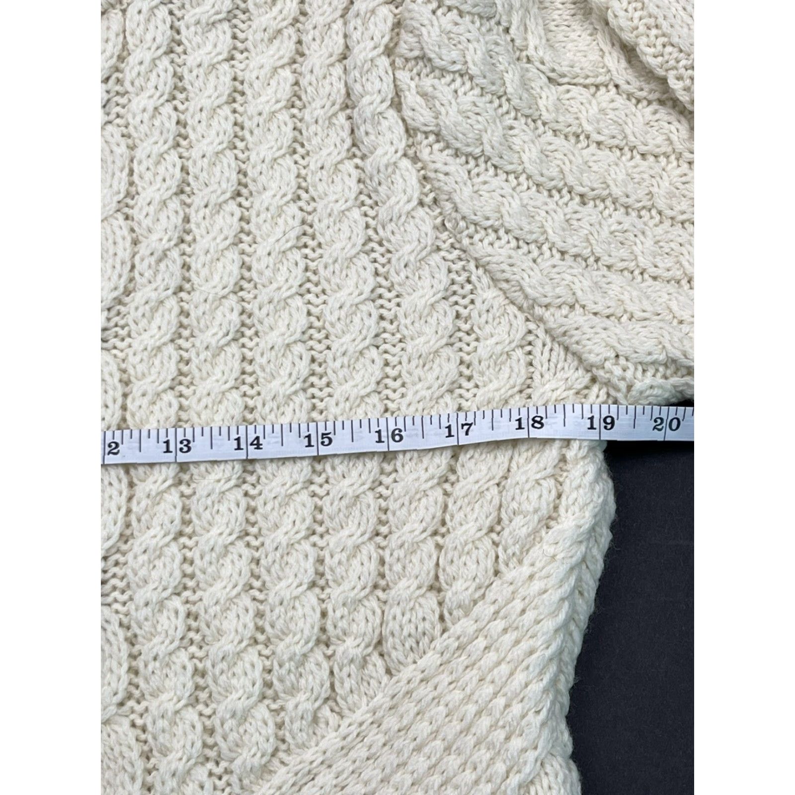 Vintage VINTAGE Aran Crafts Merino Wool Cable Knit Cardigan Sweater Womens M Ivory Size M / US 6-8 / IT 42-44 - 5 Thumbnail