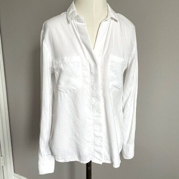 Anthropologie Cloth & Stone Split Back Button Down Button Shirt - Small Size S / US 4 / IT 40 - 2 Thumbnail