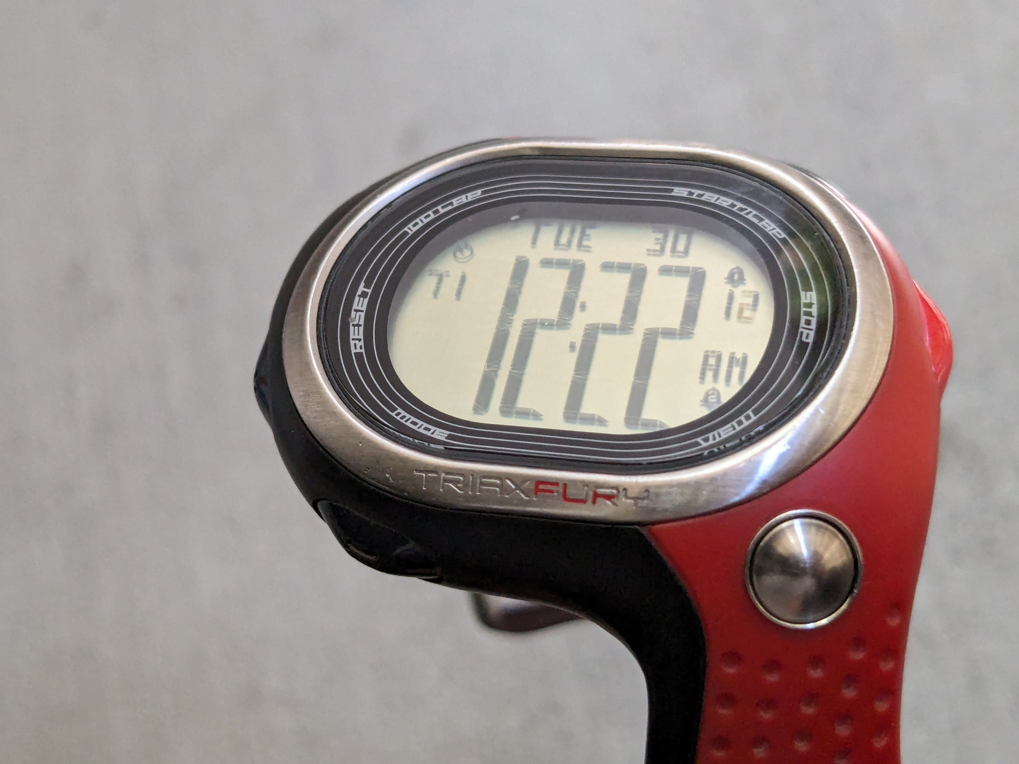 Nike Nike Triax Fury Watch Black Red Digital Rubber Sports Size ONE SIZE - 8 Thumbnail