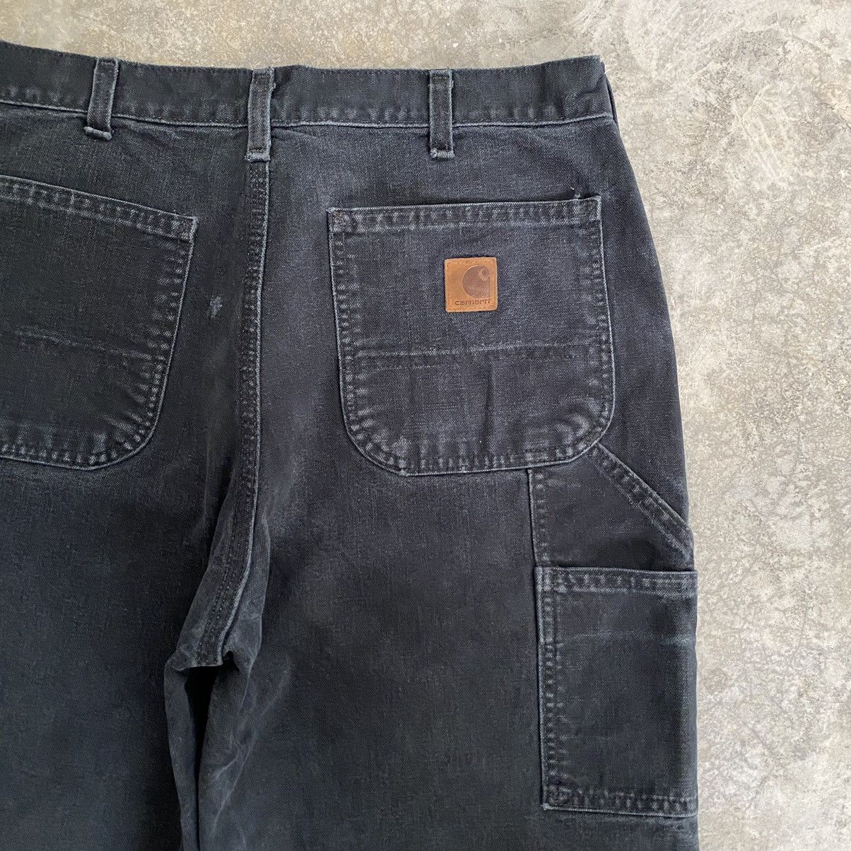 Carhartt Vintage Carhartt Faded Black Ripped Carpenter Work Pants Size US 32 / EU 48 - 21 Thumbnail