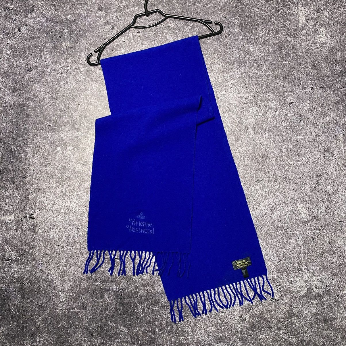 image of Vintage Wool Scarf Vivienne Westwood Muffler /blue, Men's