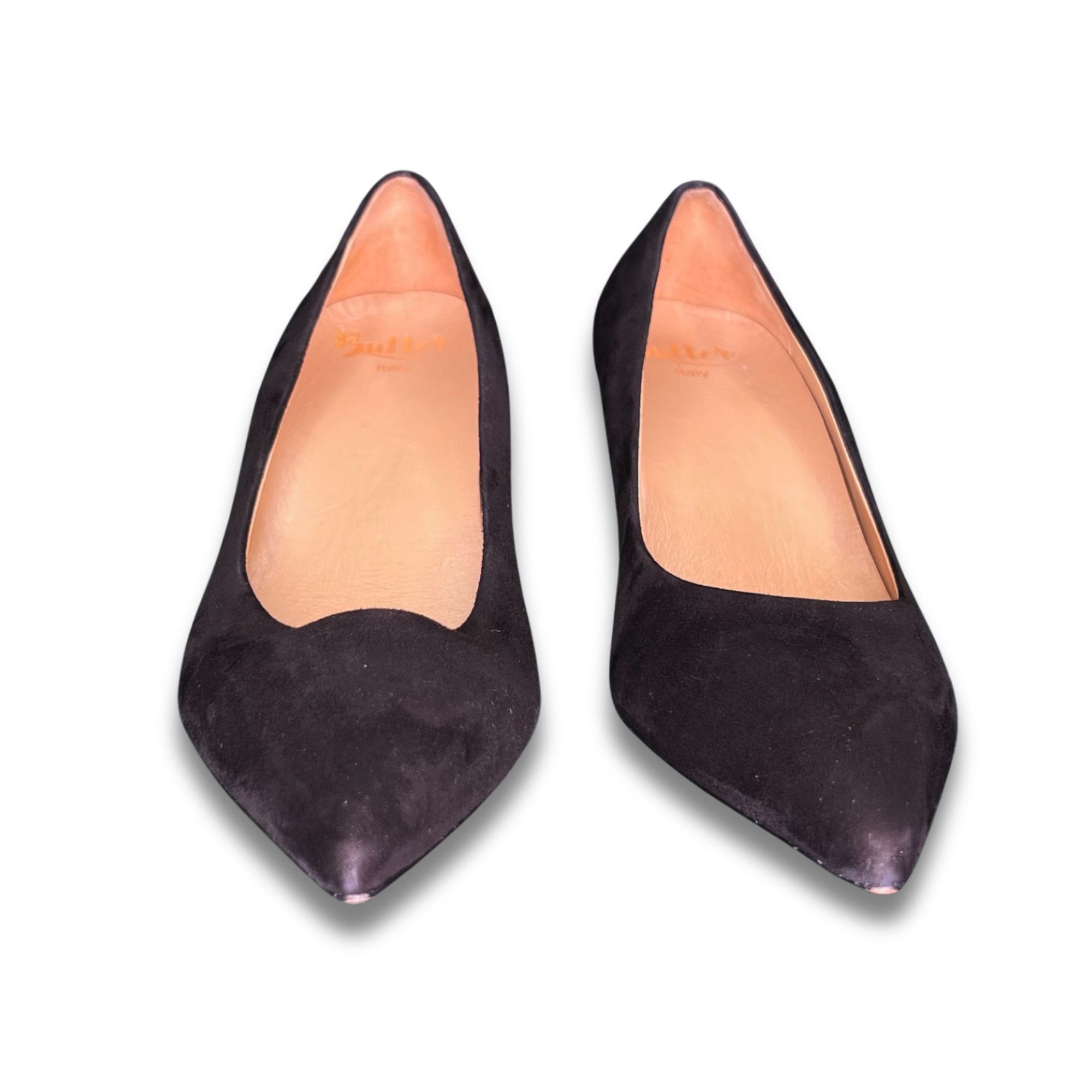 Other Butter Suede Pumps With Unique Spherical Heels Made In Italy Size US 9 / IT 39 - 2 Thumbnail