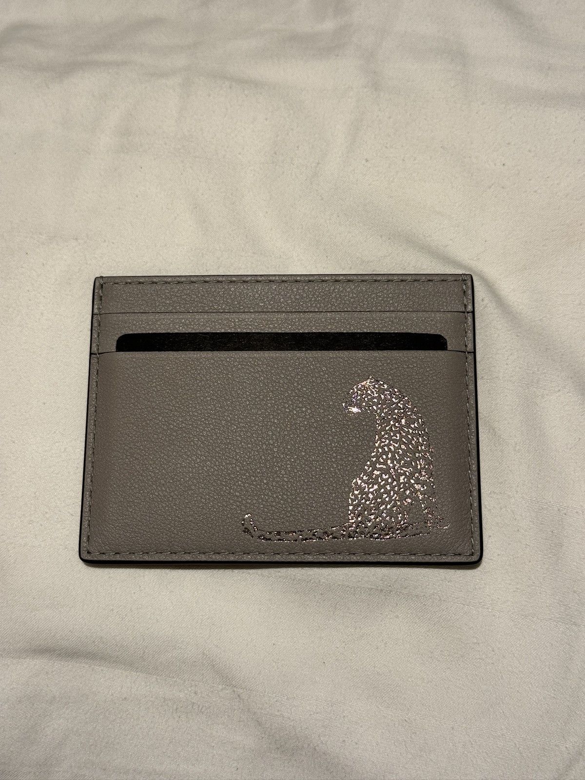 image of Cartier Panthere Card Holder - Gray in Grey, Women's