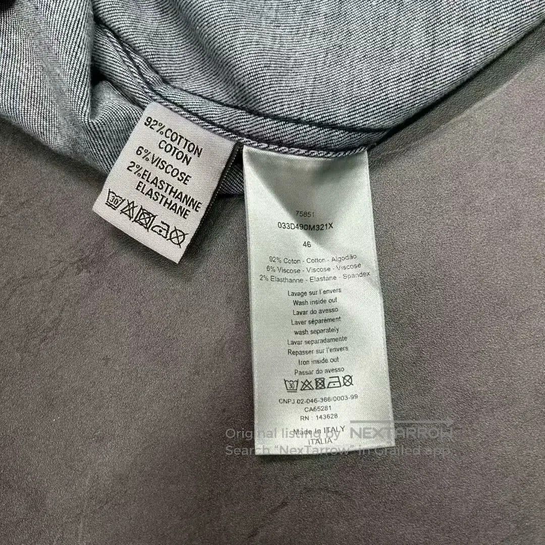 Dior black logo denim shirt by dior. Size US L / EU 52-54 / 3 - 6 Thumbnail