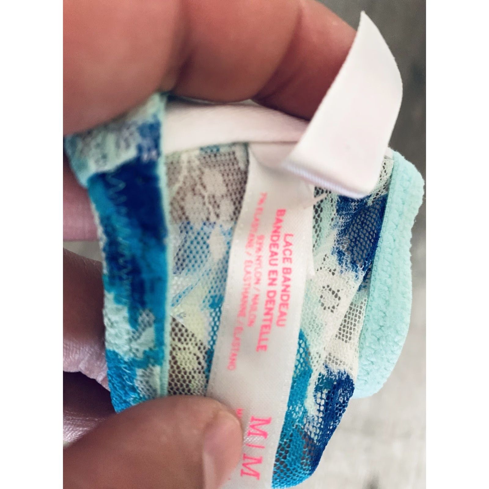 Victoria's Secret Victoria's Secret Pink Lace Bandeau Bra Multicolor Strapless Wireless Size M Size ONE SIZE - 5 Thumbnail
