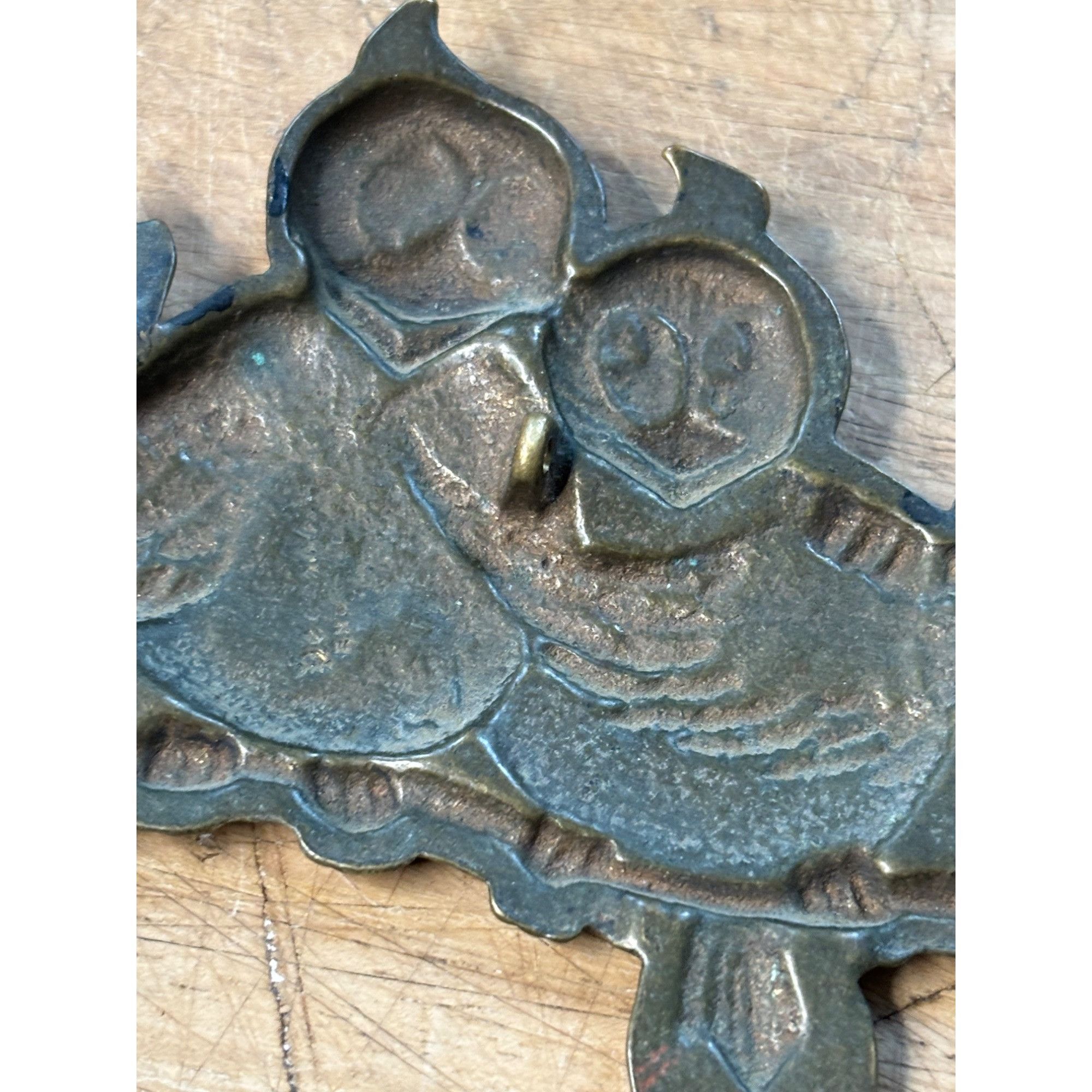 Other Vintage Solid Brass Lovebird Wall Hanging Decor 4.5" Wide Ru Size ONE SIZE - 2 Thumbnail
