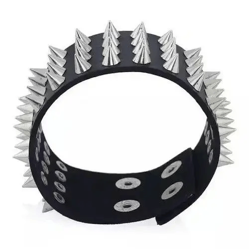 Jewelry Spike Strap Bracelet Gothic Demon Soul Horror Jewelry Size ONE SIZE - 3 Thumbnail