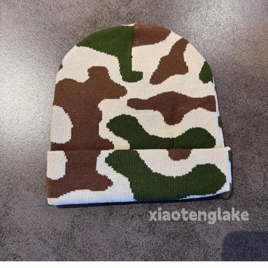 Vintage Unisex outdoor utility punk yuppie camo beanie cap hat Size ONE SIZE - 1 Preview