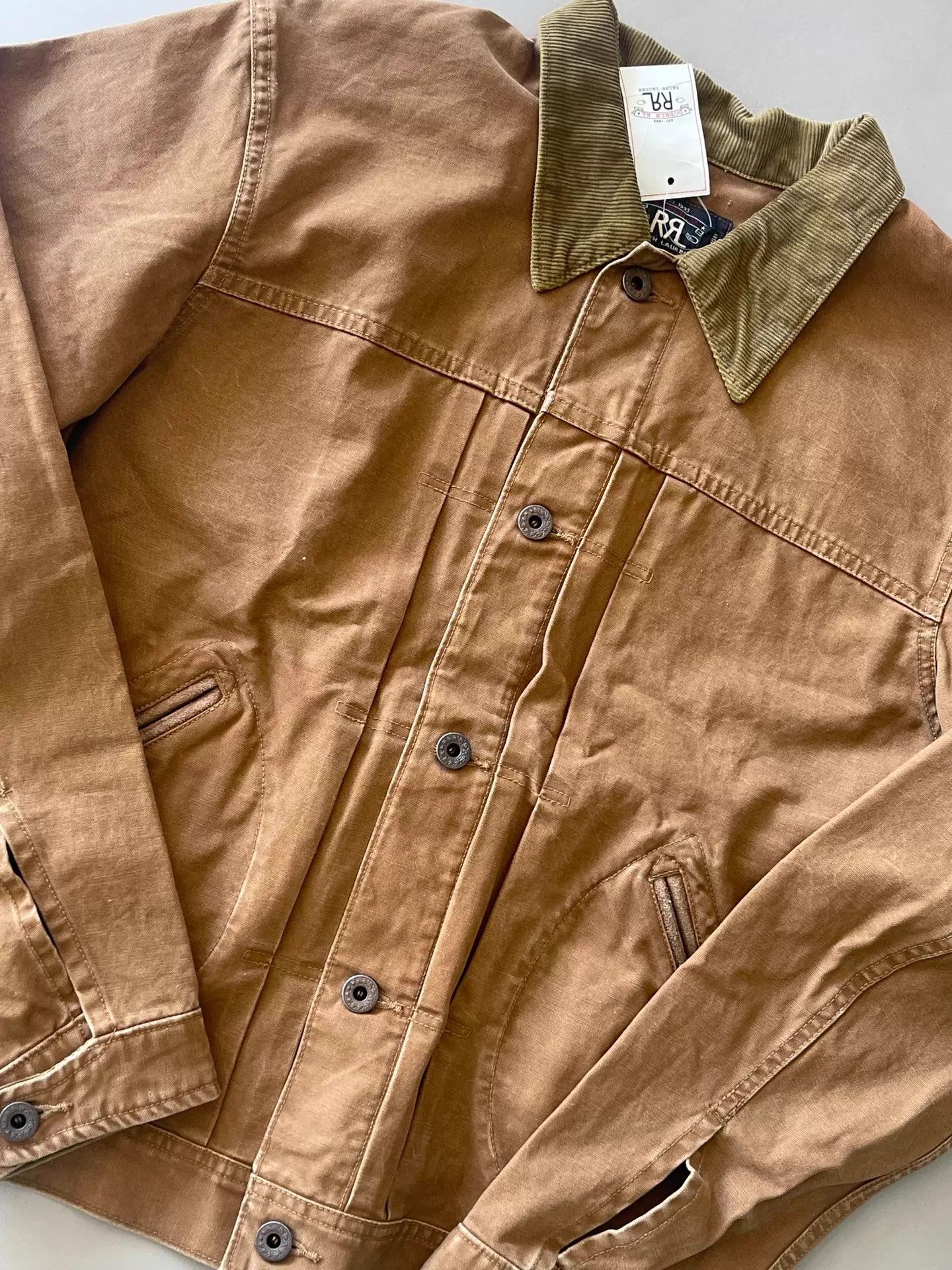 RRL Ralph Lauren RRL Vintage Classic Brown Corduroy Collar Work Jacket S Size US S / EU 44-46 / 1 - 1 Thumbnail