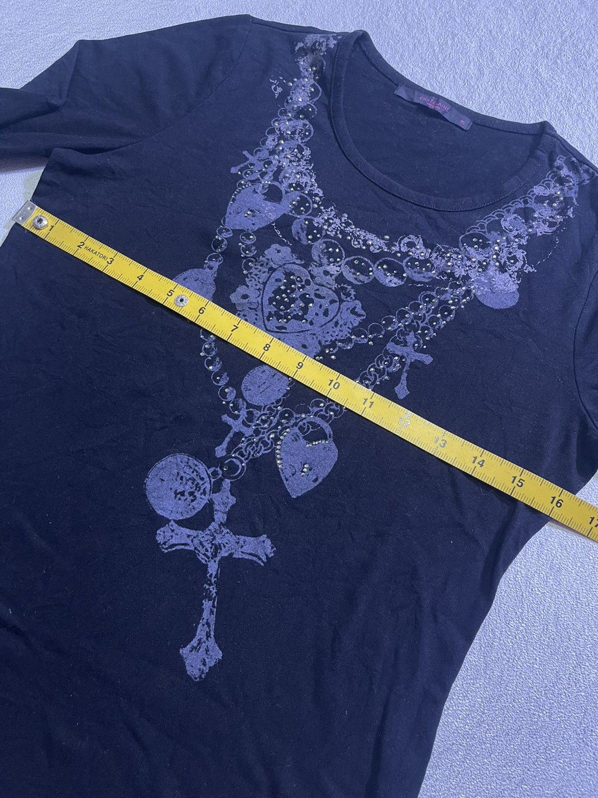 If Six Was Nine Y2K CHATELAINE long tshirt with motif cross Size US M / EU 48-50 / 2 - 9 Thumbnail